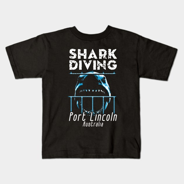 Port Lincoln Shark Diving - Australia Kids T-Shirt by TMBTM